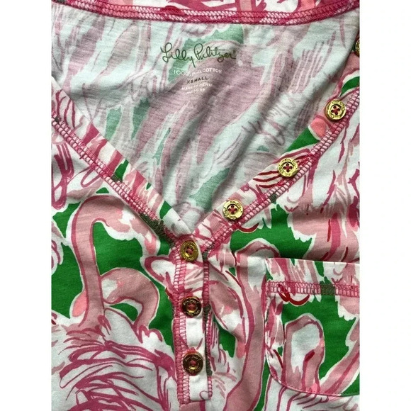 Lilly Pulitzer Palmetto Pink‎ Colony Flamingo Dress XS - Picture 3 of 5
